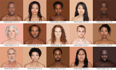 Find your shade in the human Pantone colour chart